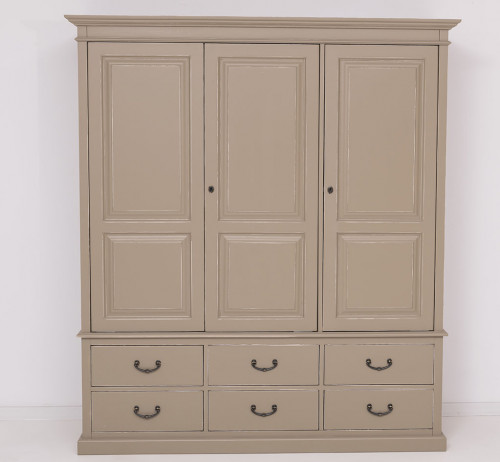Armoire ROMANE en pin massif - 174x59x197 cm