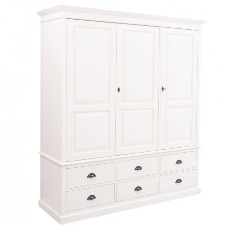 Armoire ROMANE en pin massif - 174x59x197 cm