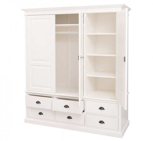 Armoire ROMANE en pin massif - 174x59x197 cm