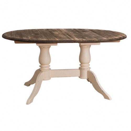 Table ovale extensible en bois massif ROMANE - 160/230x120x78 cm