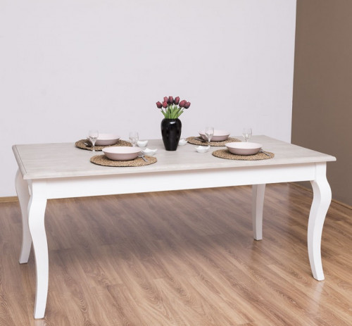 Table de repas ROMANE en bois massif - 160x90x78 cm
