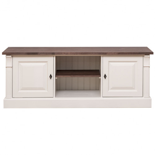 Meuble TV en pin massif ROMANE - 160x46x60 cm