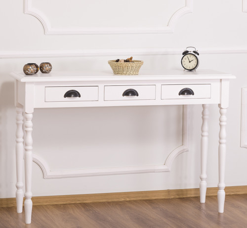 Console 3 tiroirs - pieds tournés