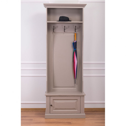 Vestiaire en pin massif ROMANE - 79x41x210 cm
