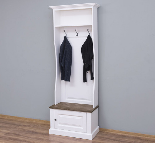 Vestiaire en pin massif ROMANE - 79x41x210 cm