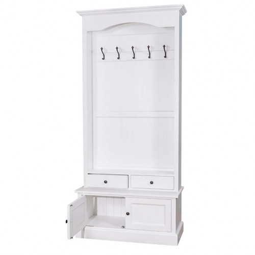 Vestiaire en pin massif ROMANE - 100x41x210 cm