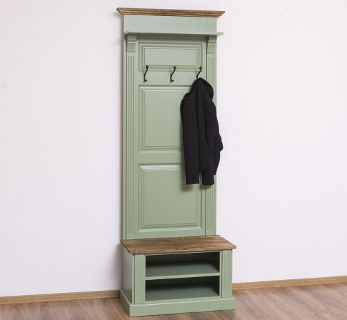 Vestiaire en pin massif ROMANE - 79x41x210 cm