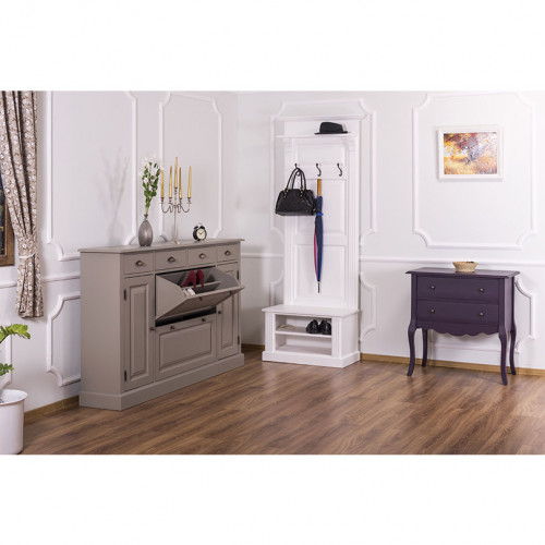Vestiaire en pin massif ROMANE - 79x41x210 cm