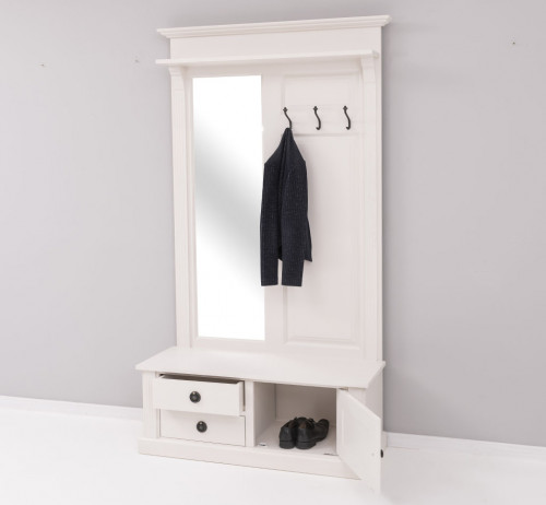 Vestiaire en bois massif ROMANE - 120x41x210 cm