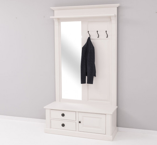 Vestiaire en bois massif ROMANE - 120x41x210 cm