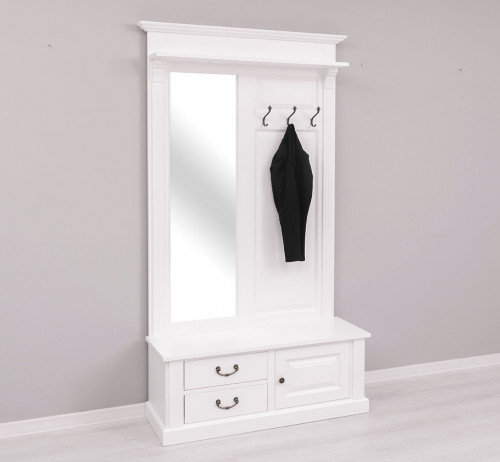 Vestiaire en bois massif ROMANE - 120x41x210 cm