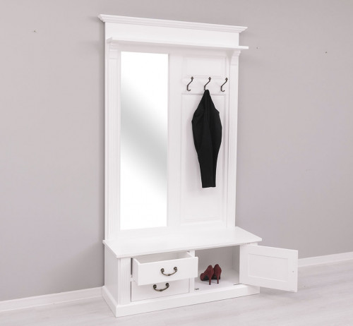 Vestiaire en bois massif ROMANE - 120x41x210 cm