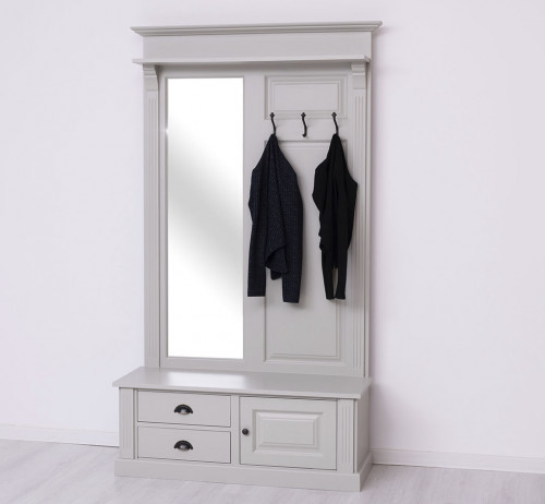 Vestiaire en bois massif ROMANE - 120x41x210 cm