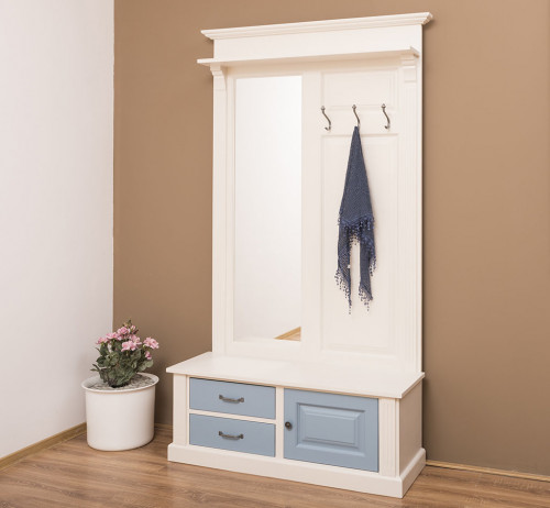 Vestiaire en bois massif ROMANE - 120x41x210 cm