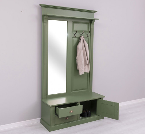 Vestiaire en bois massif ROMANE - 120x41x210 cm