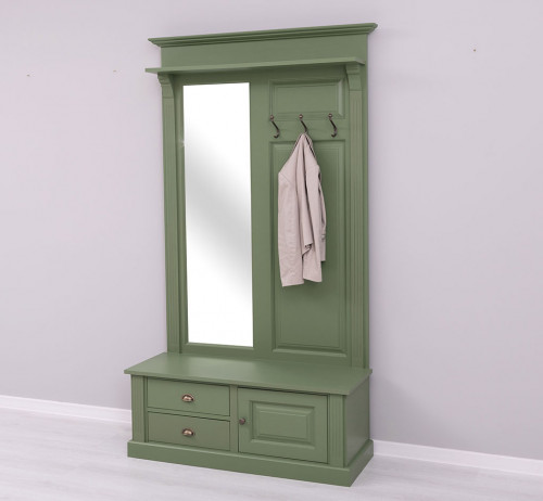 Vestiaire en bois massif ROMANE - 120x41x210 cm