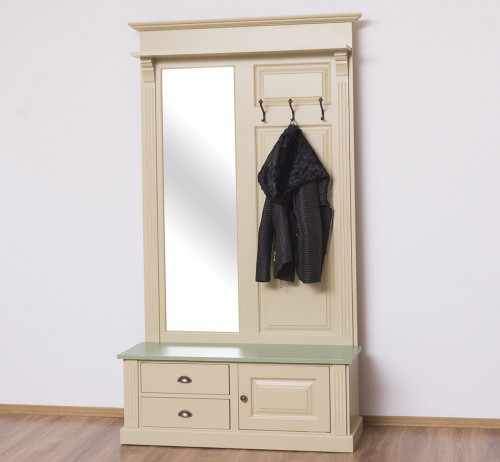 Vestiaire en bois massif ROMANE - 120x41x210 cm