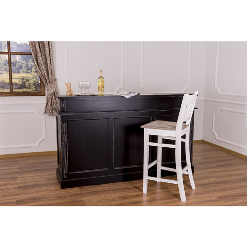 Comptoir d'accueil en pin massif - 180x51x107 cm