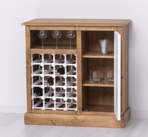 Meuble Bar avec range bouteilles - 90x41x90 cm