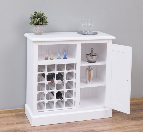 Meuble Bar avec range bouteilles - 90x41x90 cm