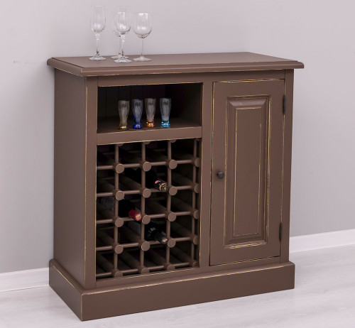 Meuble Bar avec range bouteilles - 90x41x90 cm