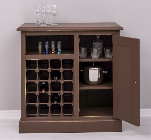 Meuble Bar avec range bouteilles - 90x41x90 cm