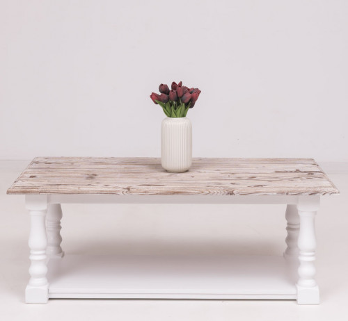 Table basse en bois massif ROMANE - 120x65x48 cm
