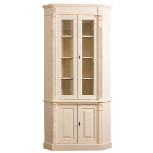 Buffet Vaisselier d'angle avec 4 portes | 114x54x228cm