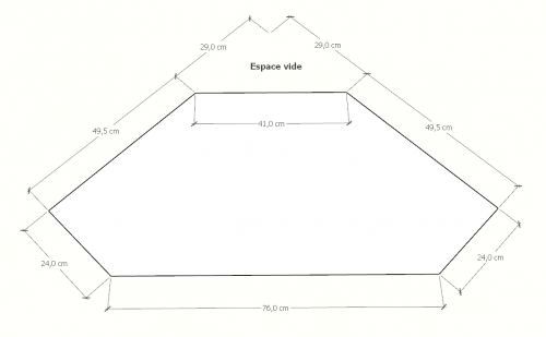 Table de Chevet d'angle ROMANE | 110x52x78cm