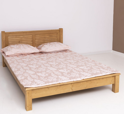 Lit 2 personnes avec Tête de lit ROMANE | 140x200cm