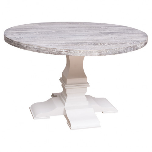 Table à manger ronde avec pied monastère