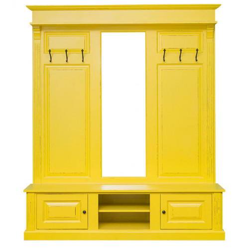Vestiaire en bois massif ROMANE - 180x41x210 cm