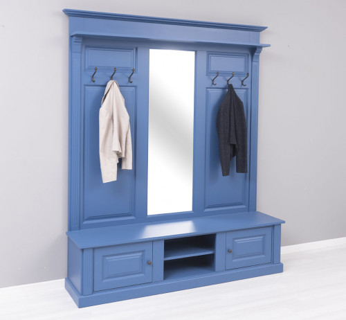 Vestiaire en bois massif ROMANE - 180x41x210 cm