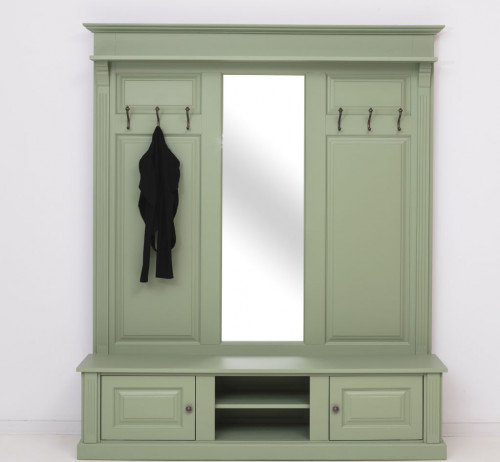 Vestiaire en bois massif ROMANE - 180x41x210 cm