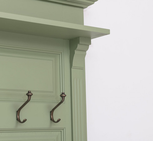 Vestiaire en bois massif ROMANE - 180x41x210 cm