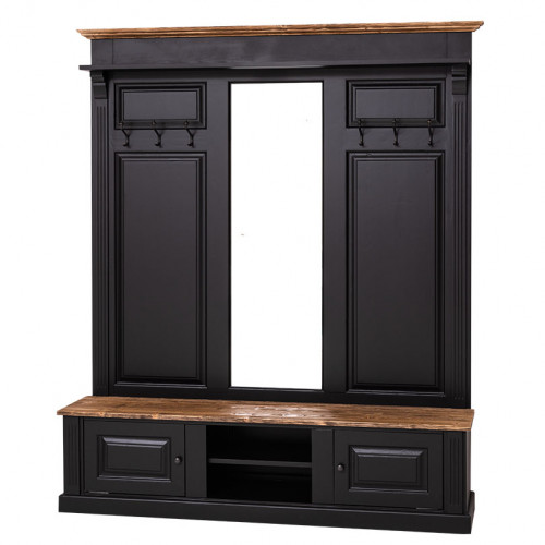Vestiaire en bois massif ROMANE - 180x41x210 cm
