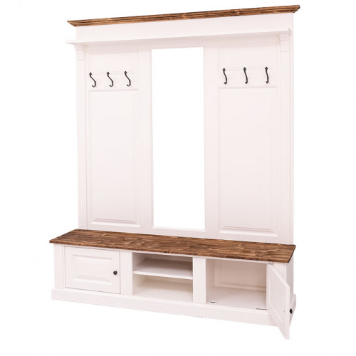 Vestiaire en bois massif ROMANE - 180x41x210 cm