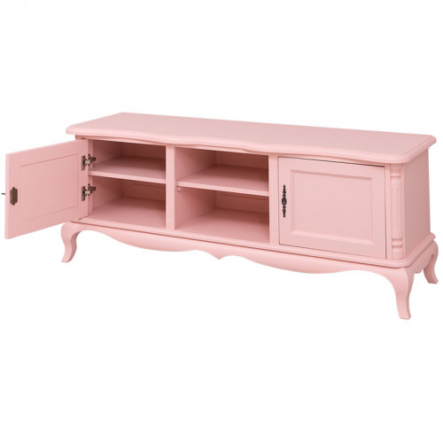 Meuble TV en bois massif ROMANE - 158x48x60 cm