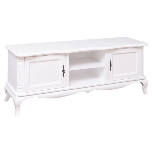Meuble TV en bois massif ROMANE - 158x48x60 cm