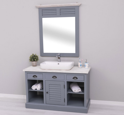 Miroir ROMANE en pin massif - 90x100 cm