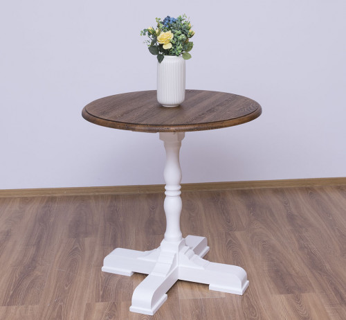 Table ronde en bois massif -ROMANE