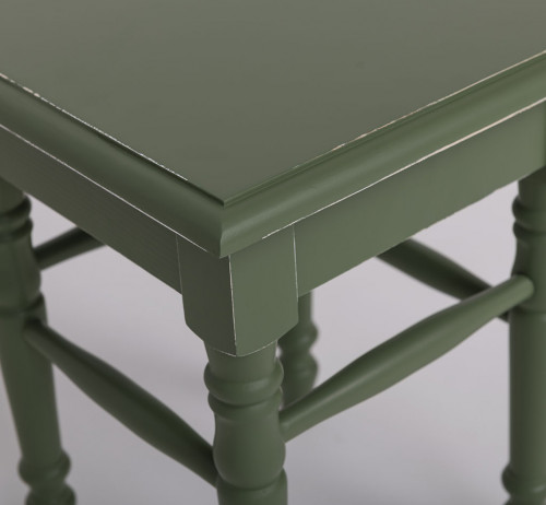 Tabouret carré en bois massif - ROMANE