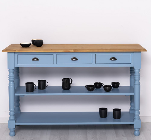 Console 3 tiroirs en bois Massif ROMANE - 145x45x89cm