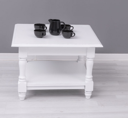 Table basse en bois massif ROMANE - 65x65x45cm
