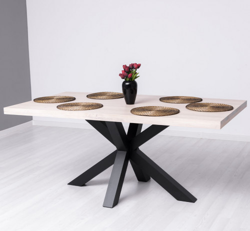 Table à manger en bois Massif ROMANE - 210x100x78cm