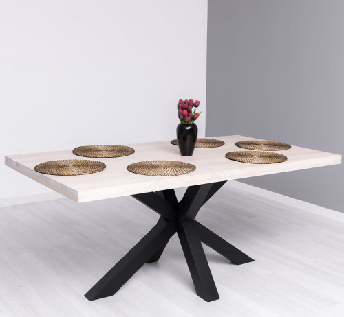 Table à manger en bois Massif ROMANE - 180x100x78cm