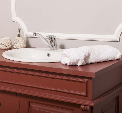 Meuble de salle de bain avec 1 vasque ROMANE en pin massif - 103x51x91