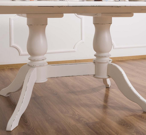Table ovale extensible en bois massif ROMANE - 160/230x120x78 cm