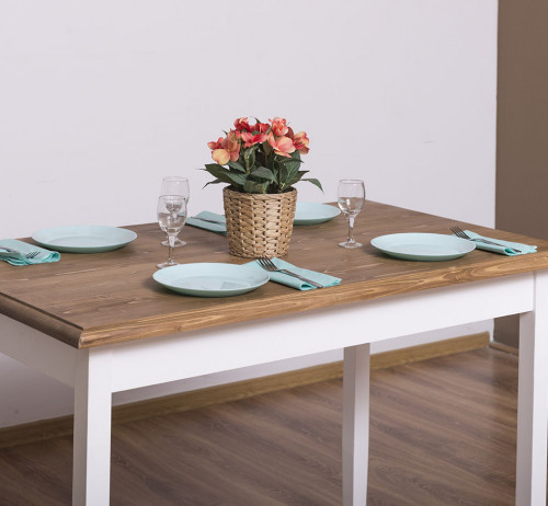Table de cuisine ROMANE en bois massif - 120x70x78