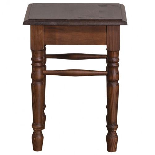 Tabouret carré en bois massif - ROMANE